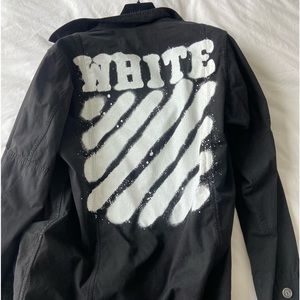 Mens off white military jacket